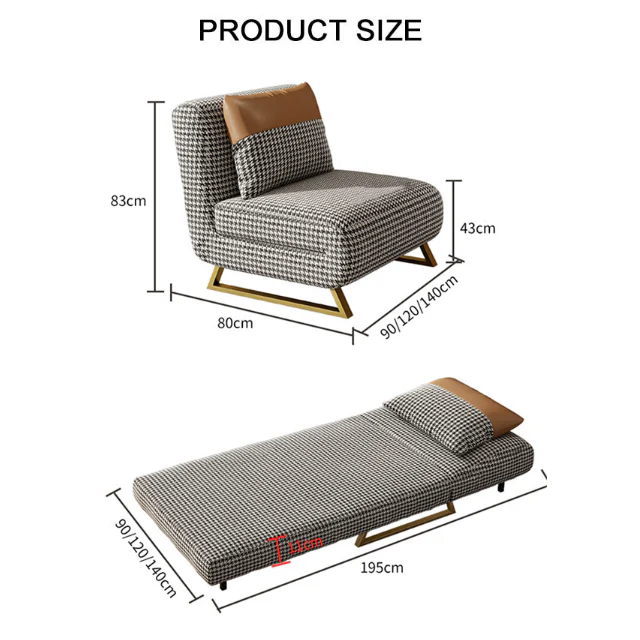 Glenn Single/Two Seater Sofa Bed - Image 5