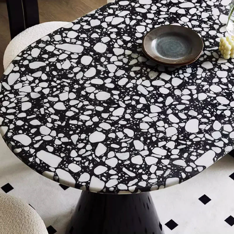 Gordon Dining Table, Black & Marble - Image 3