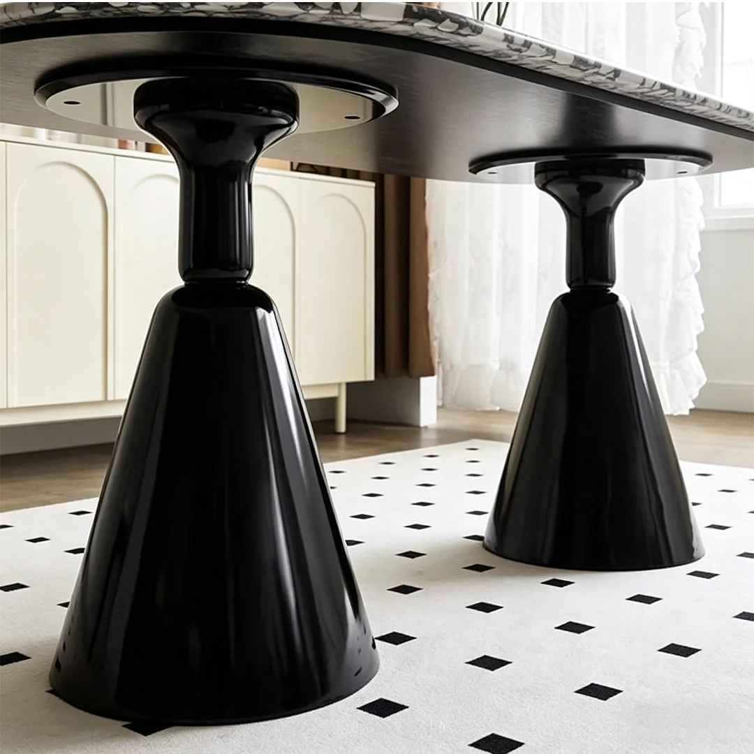 Gordon Dining Table, Black & Marble - Image 5