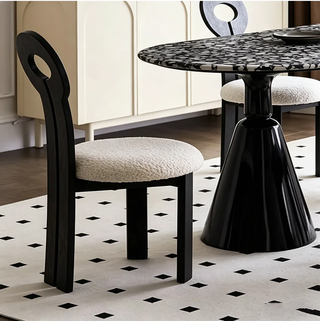 Gordon Dining Table, Black & Marble - Image 6