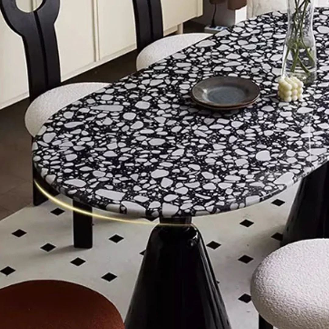 Gordon Dining Table, Black & Marble - Image 7