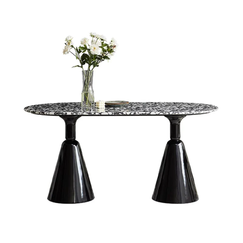 Gordon Dining Table, Black & Marble - Image 9