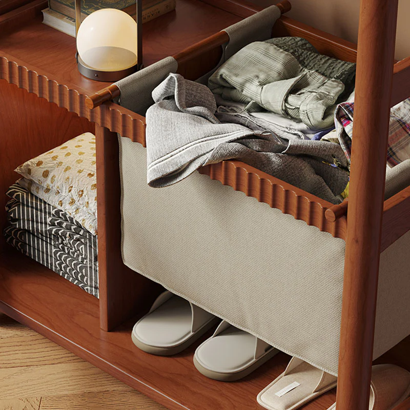 Grace Wardrobe, Cloth Rack, With Mirror - Image 3