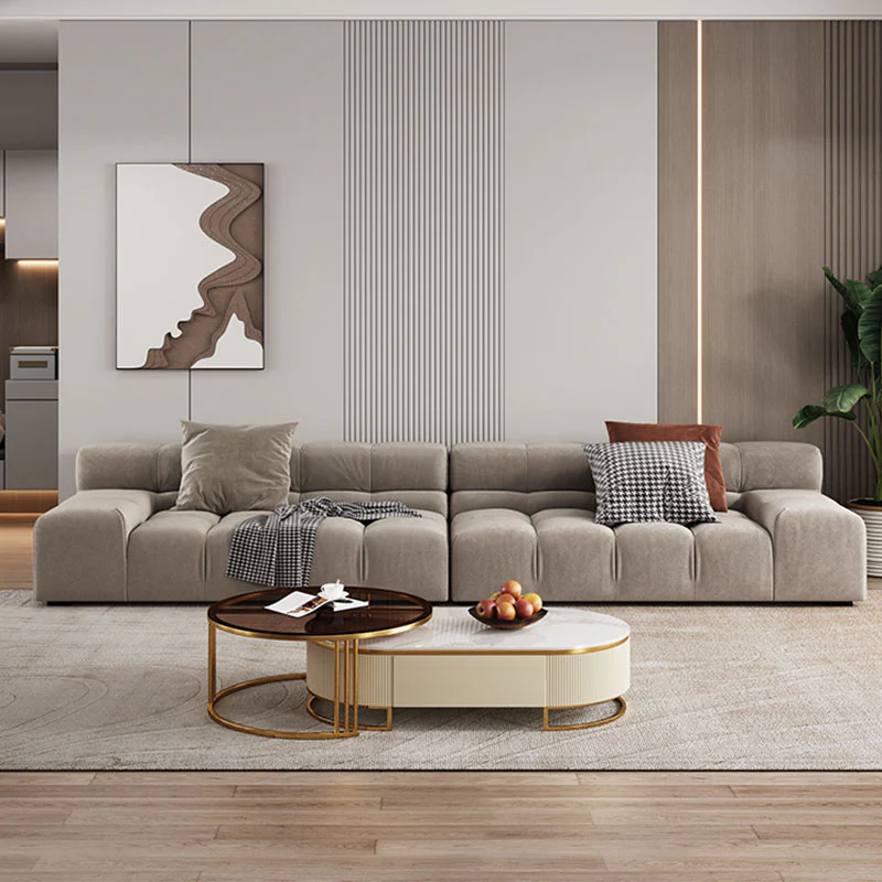 Grant Four Seater Sofa, Grey Velvet - Image 4