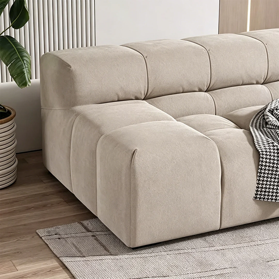 Grant Four Seater Sofa, Grey Velvet - Image 7
