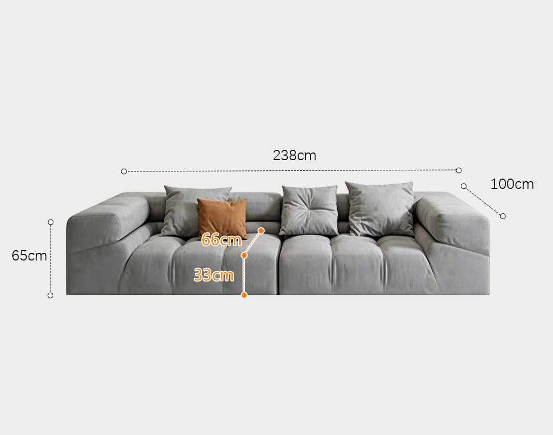 Grant Four Seater Sofa, Grey Velvet - Image 8