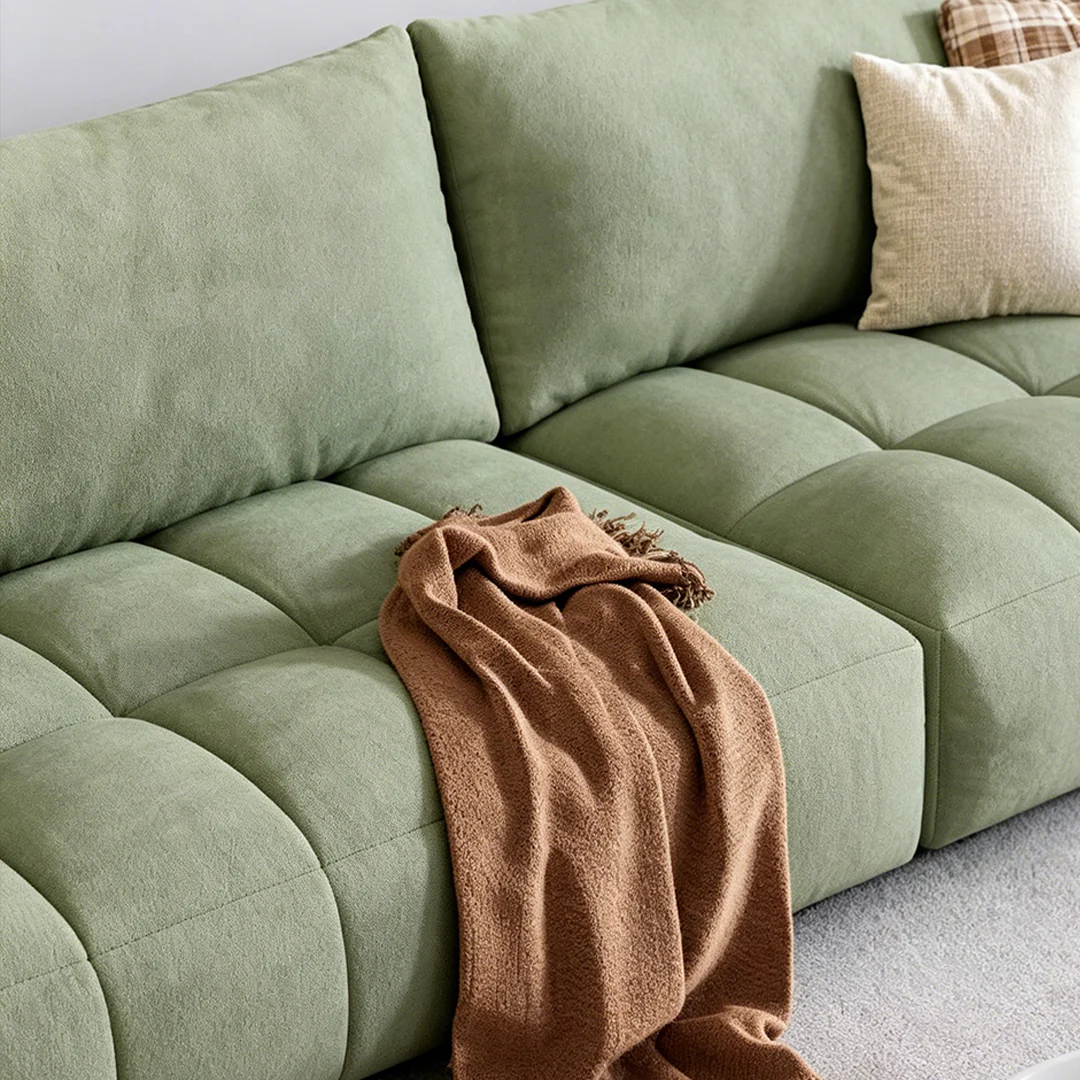 Grayson Puff Two Seater, Three Seater, Four Seater Sofa, Suede - Image 8