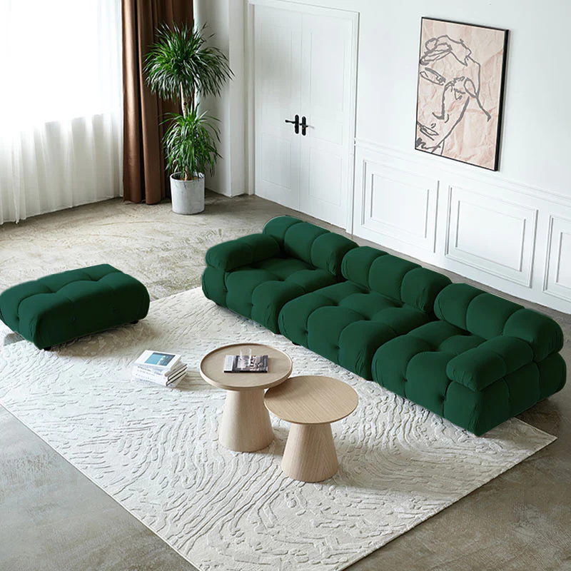 Green B&B Camaleonda Style Sofa, Two Seater, Three Seater, Two Seater Corner Sofa, Velvet - Image 6