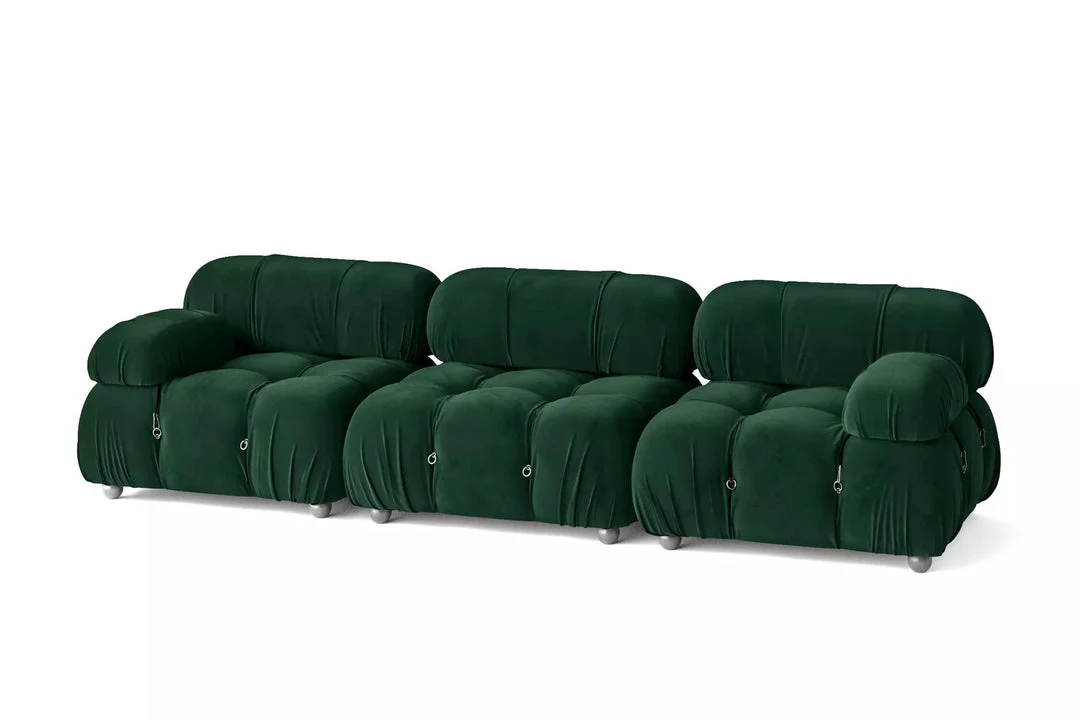 Green B&B Camaleonda Style Sofa, Two Seater, Three Seater, Two Seater Corner Sofa, Velvet - Image 7