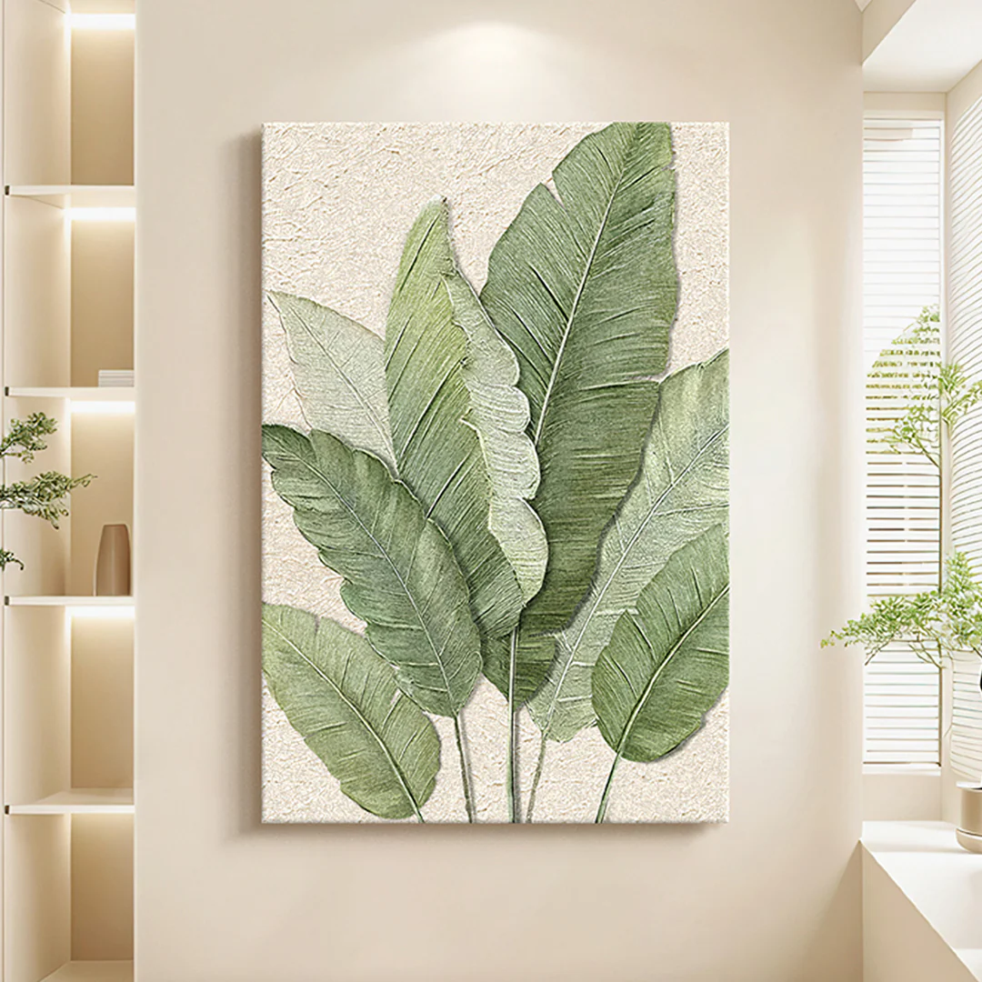 Green Leaves Framed Wall Art Print Multiple Size - Image 3