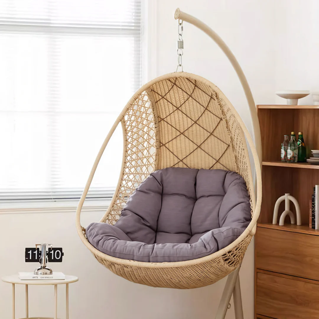 Gregory Rattan Garden Hanging Egg Chair with Stand, Indoor/ Outdoor Use - Image 3