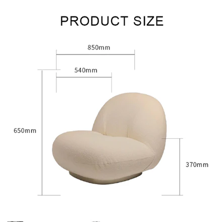 Gubi Pacha Chair, Accent Chair, Boucle With Gold Base - Image 7