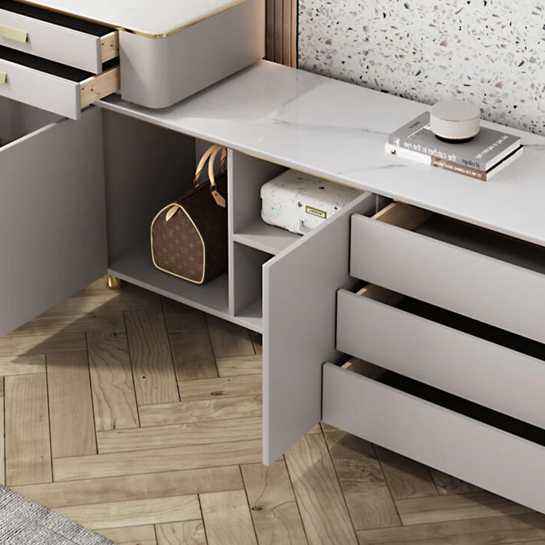 Haggith Corner Dressing Table With Sideboard - Image 4