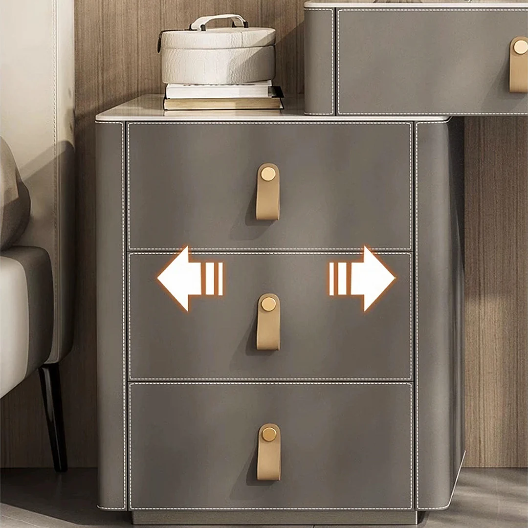 Hall Dressing Table  With LED Mirror, Grey - Image 8