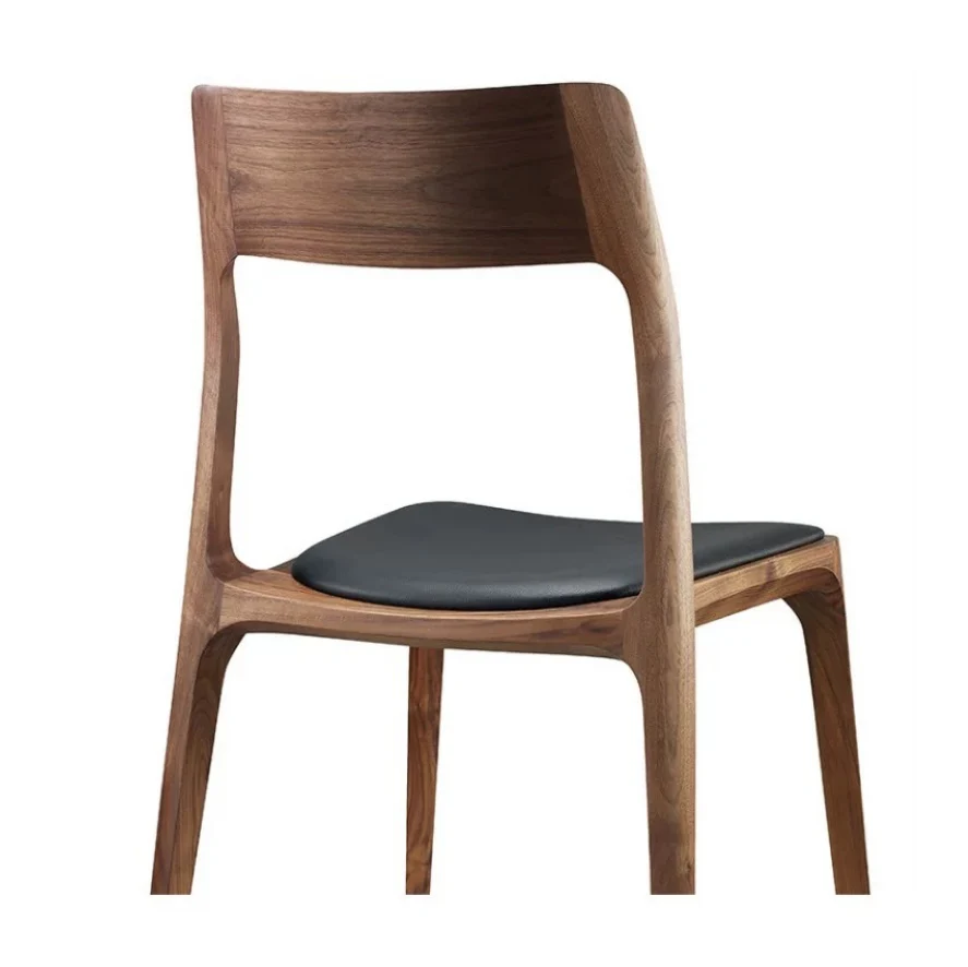 Hansel CH3 Solid Wood Dining Chair, Dark Oak - Image 4