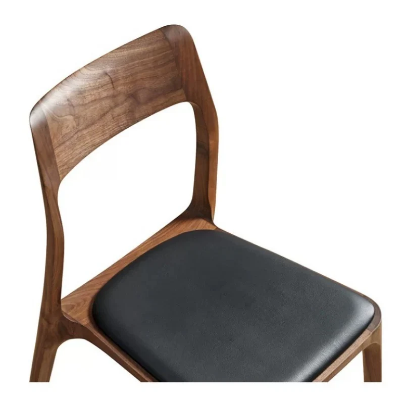 Hansel CH3 Solid Wood Dining Chair, Dark Oak - Image 5
