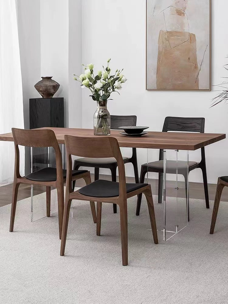Hansel CH3 Solid Wood Dining Chair, Dark Oak - Image 6