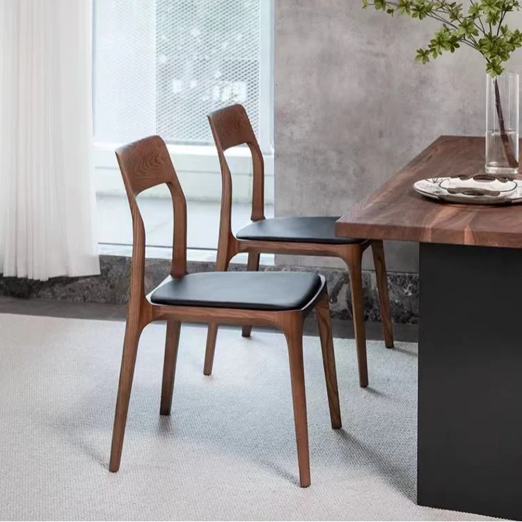 Hansel CH3 Solid Wood Dining Chair, Dark Oak - Image 7