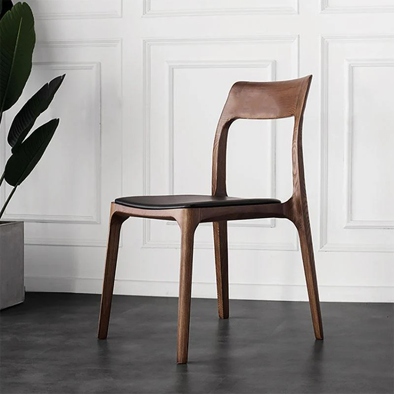 Hansel CH3 Solid Wood Dining Chair, Dark Oak - Image 8