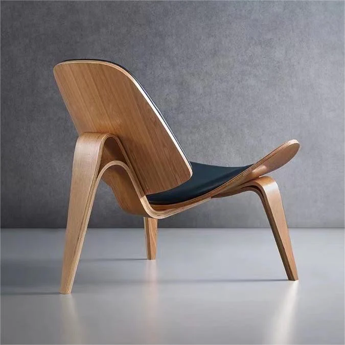 Hans Wegner CH07 Shell Chair, Oak & Brown - Image 4