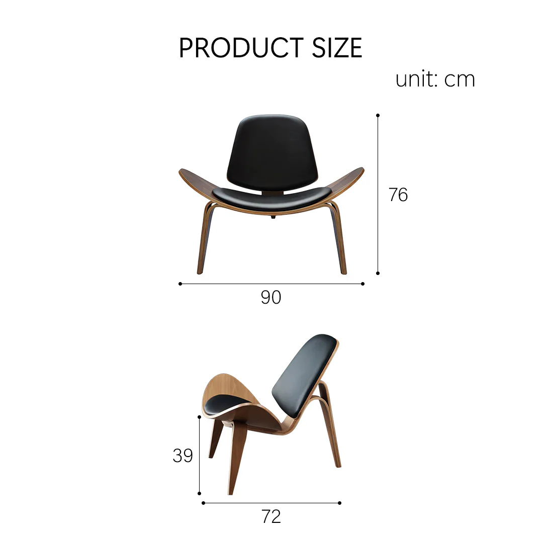 Hans Wegner CH07 Shell Chair, Walnut & Black - Image 9