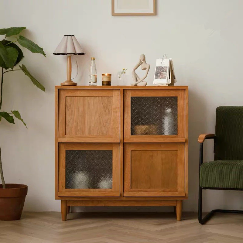 Harriet Sideboard, Bedside Table Solid Wood and Glass - Image 3