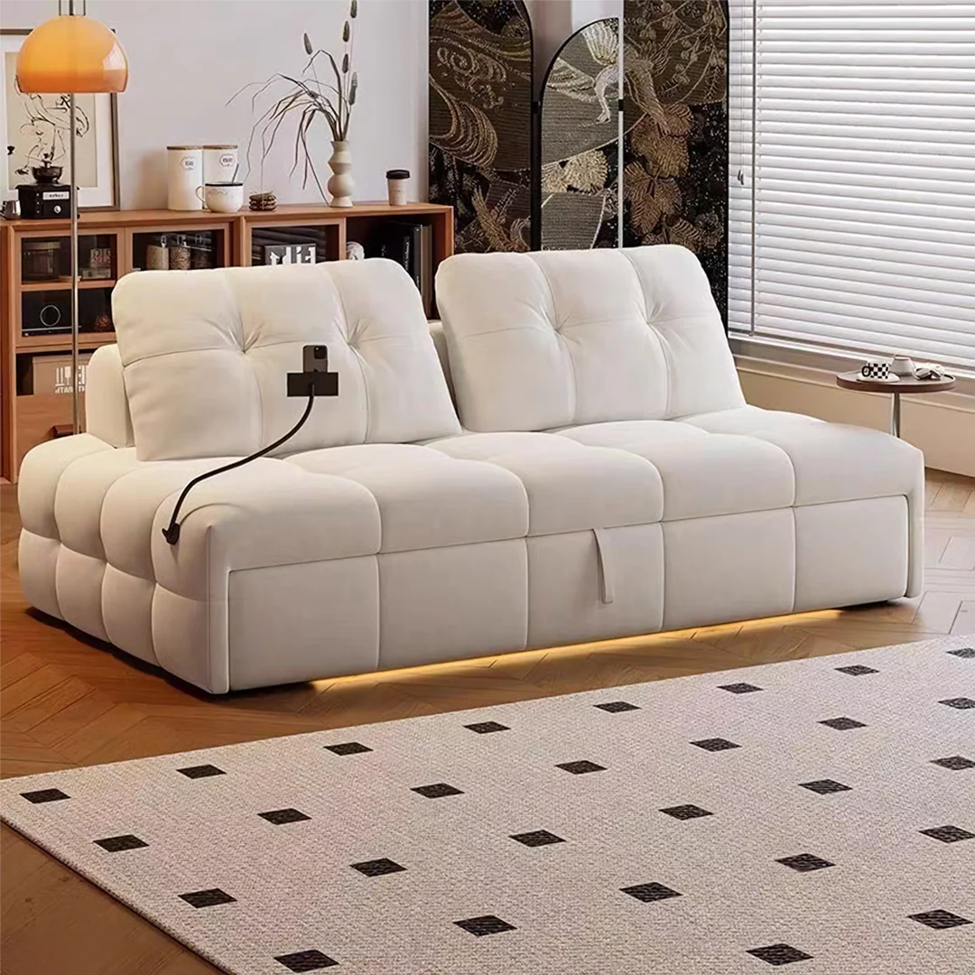 Harris Single Seater, Two Seater Sofa Bed, With Side Table & Smart Phone Holder - Image 2