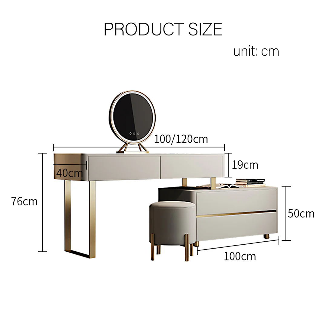 Hastings Corner Dressing Table With Sideboard & Mirror - Image 8