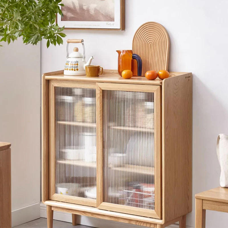 Hedda Sideboard with Glass Doors, Oak - Image 4