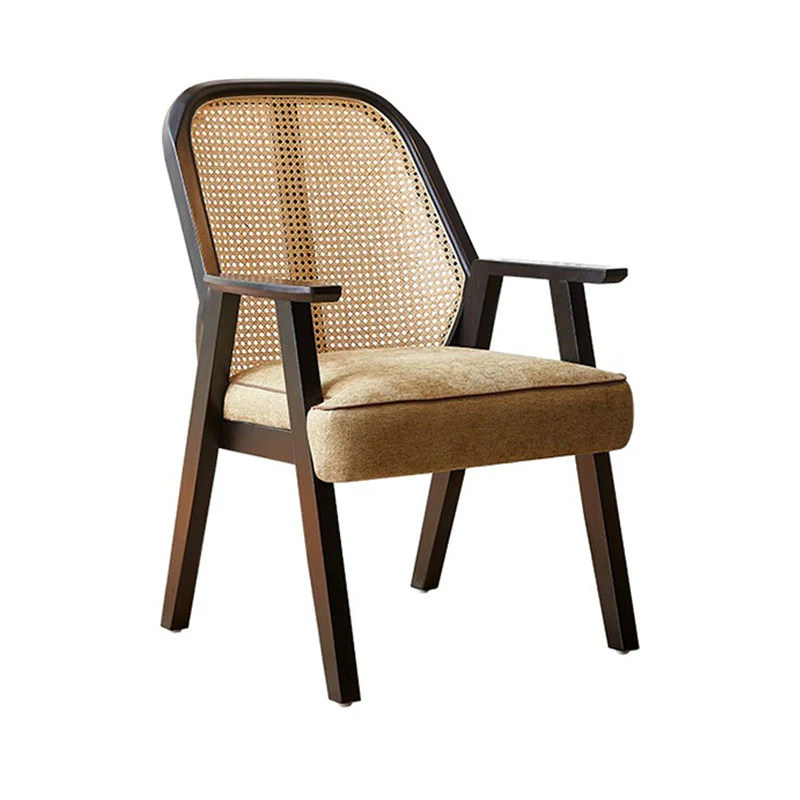 Hellen Rattan Dining Chair, Ash Wood & Cotton Linen - Image 5