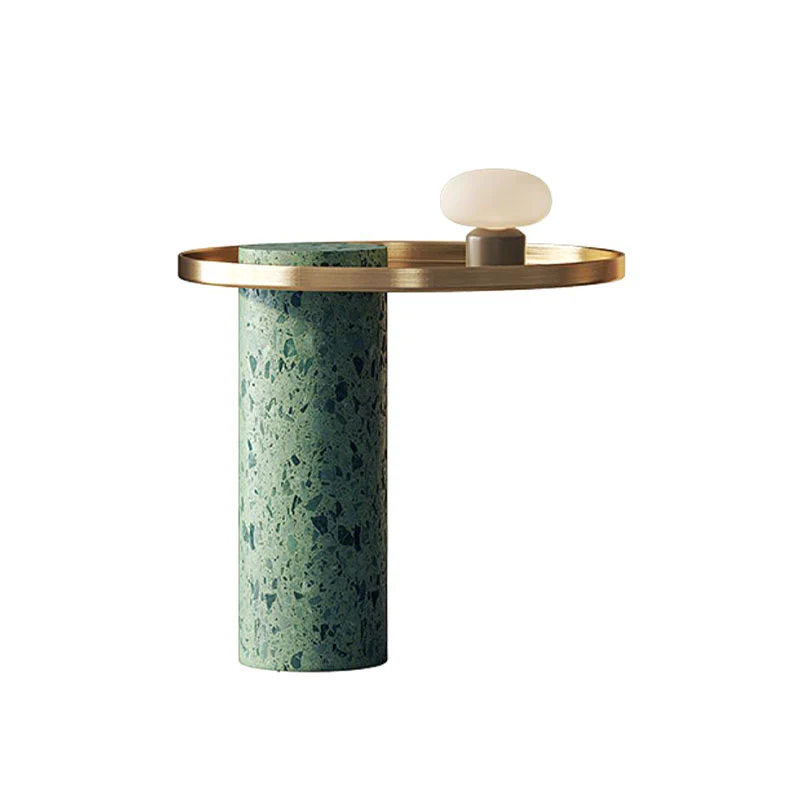 Henrietta Side Table, Stainless Steel & Marble - Image 3