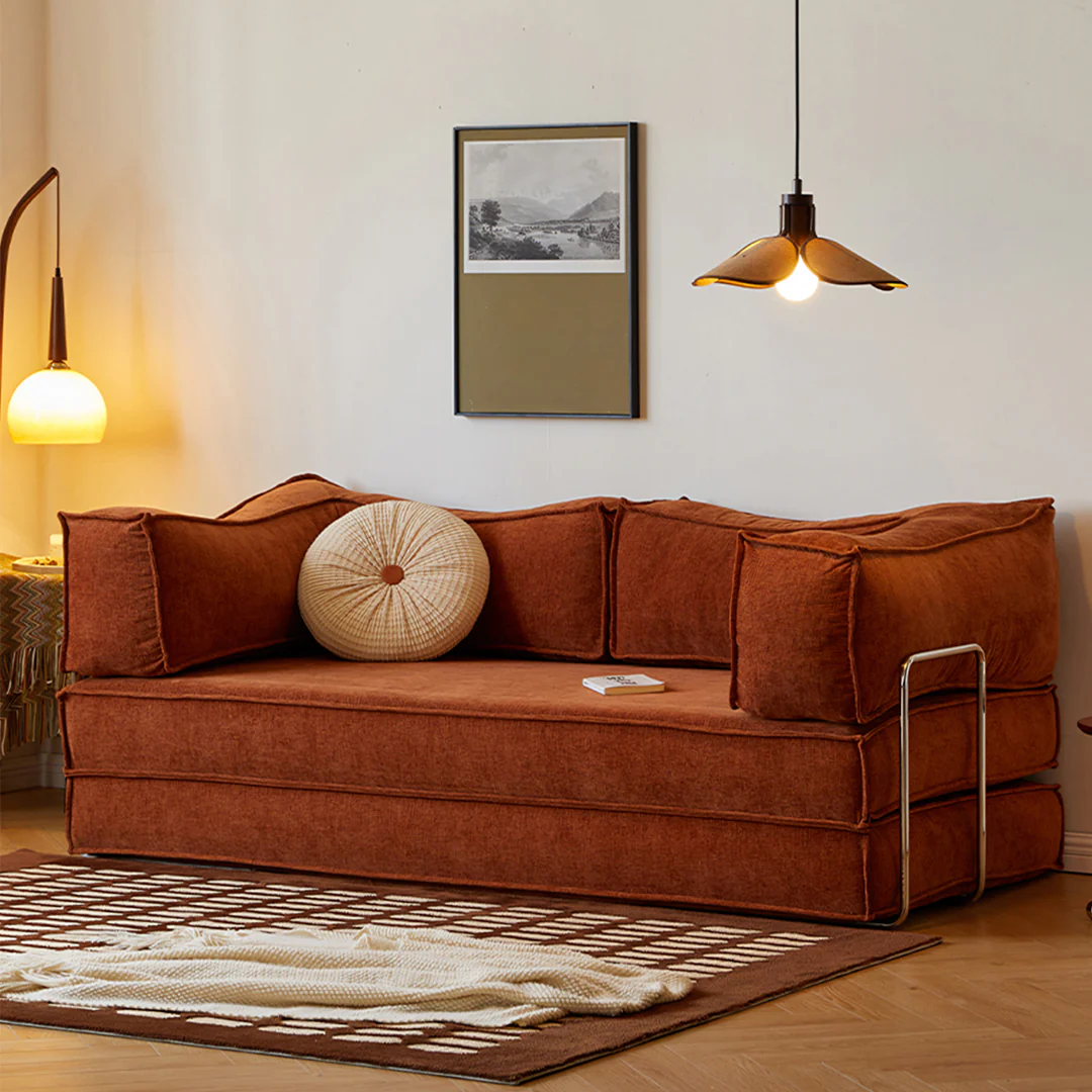 Hernández Foldable Lazy Sofa Bed For Lounging, Corduroy - Image 2