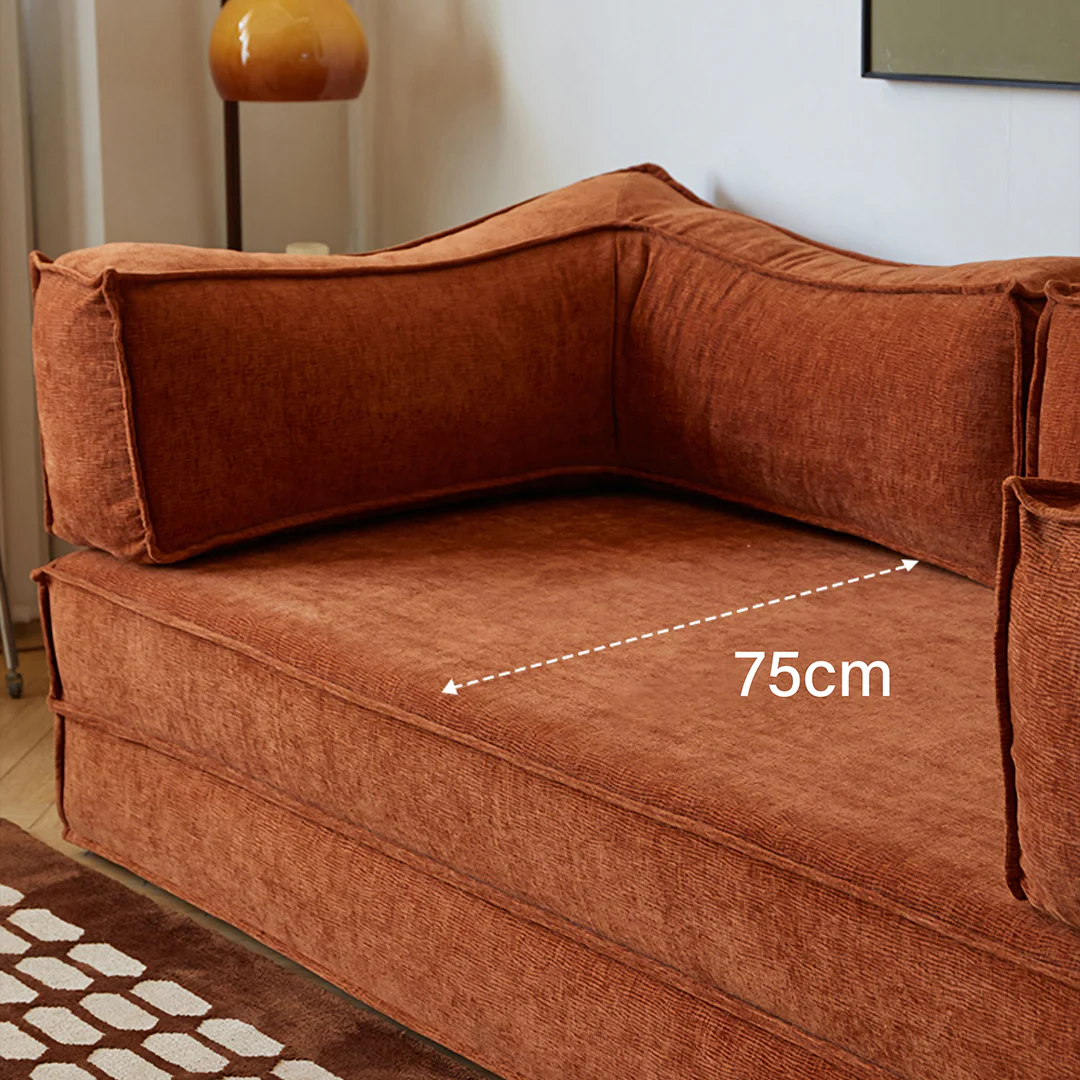 Hernández Foldable Lazy Sofa Bed For Lounging, Corduroy - Image 5