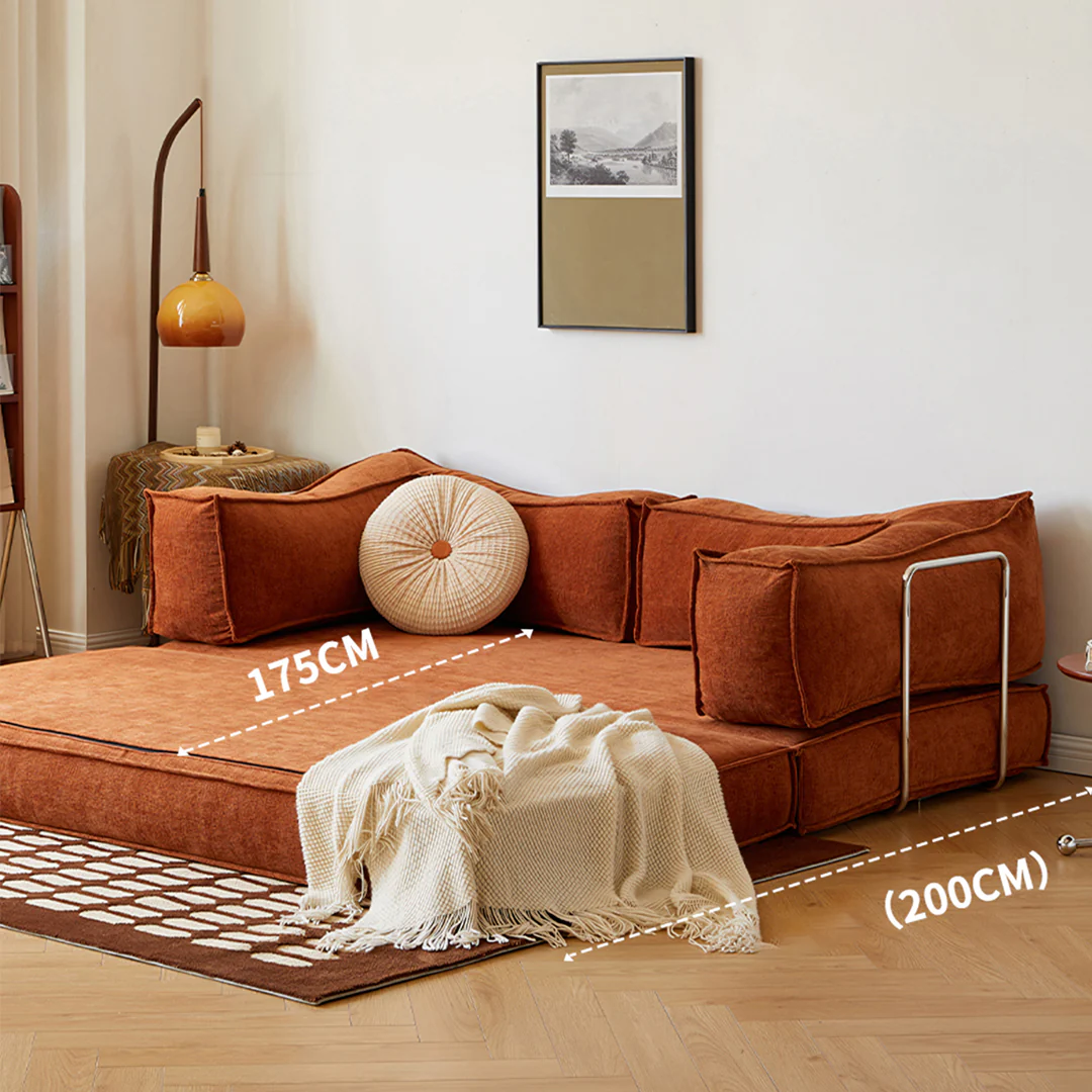 Hernández Foldable Lazy Sofa Bed For Lounging, Corduroy - Image 6
