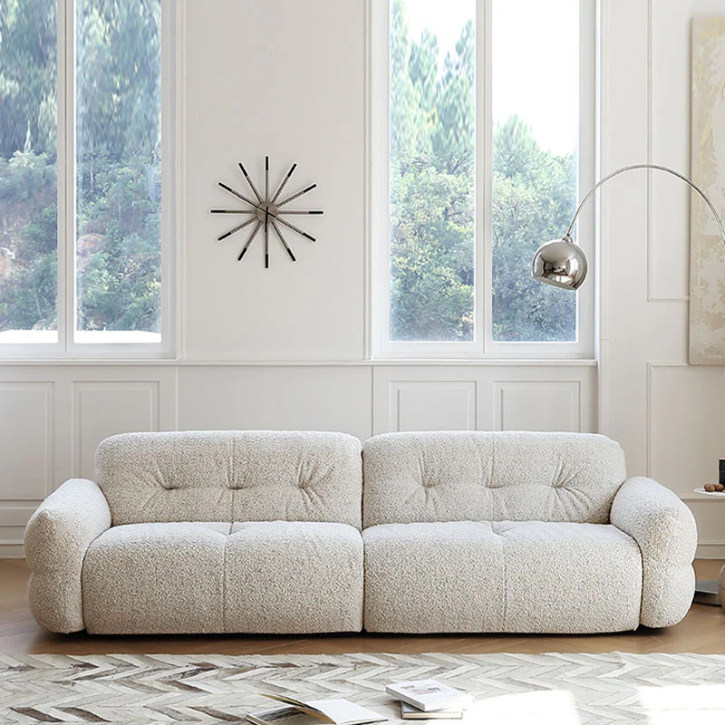 Hilda Two Seater,Three Seater Sofa, Boucle, Off White - Image 3