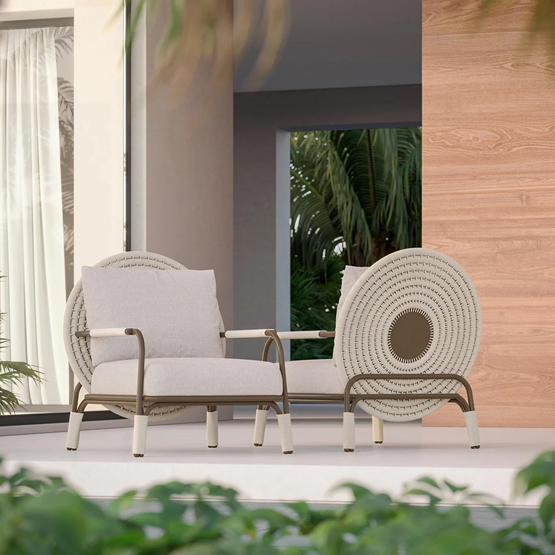 Hodge Outdoor Lounge Chair, Rattan - Image 3