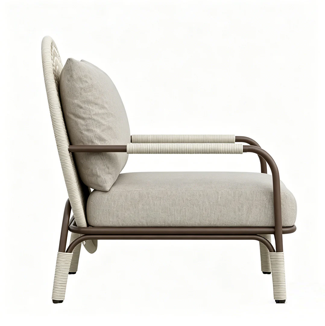 Hodge Outdoor Lounge Chair, Rattan - Image 5