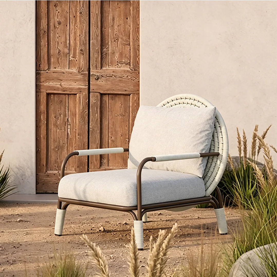 Hodge Outdoor Lounge Chair, Rattan - Image 8
