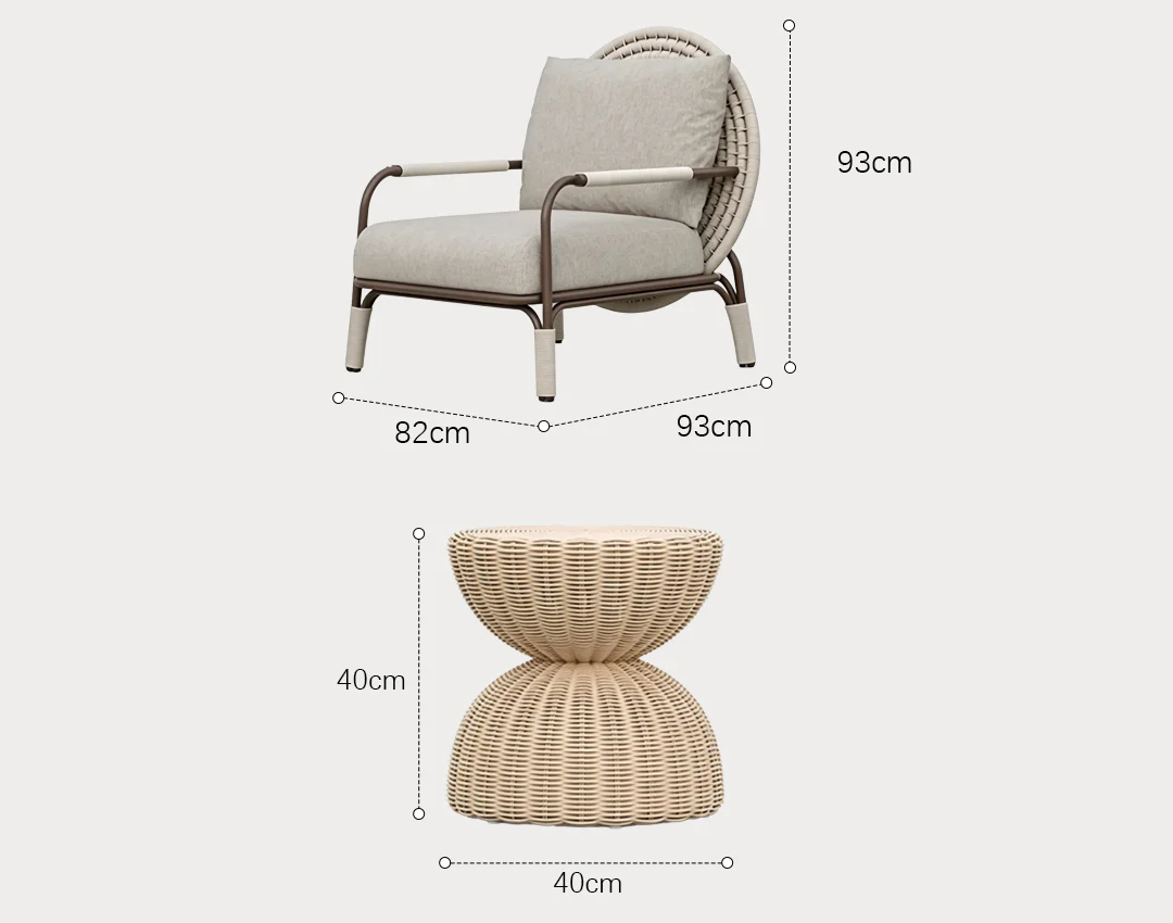 Hodge Outdoor Lounge Chair, Rattan - Image 9