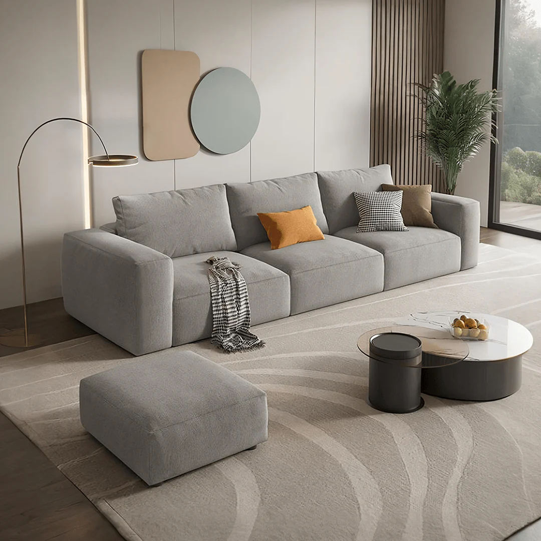 Horatio Three Seater Sofa, Linen - Image 4