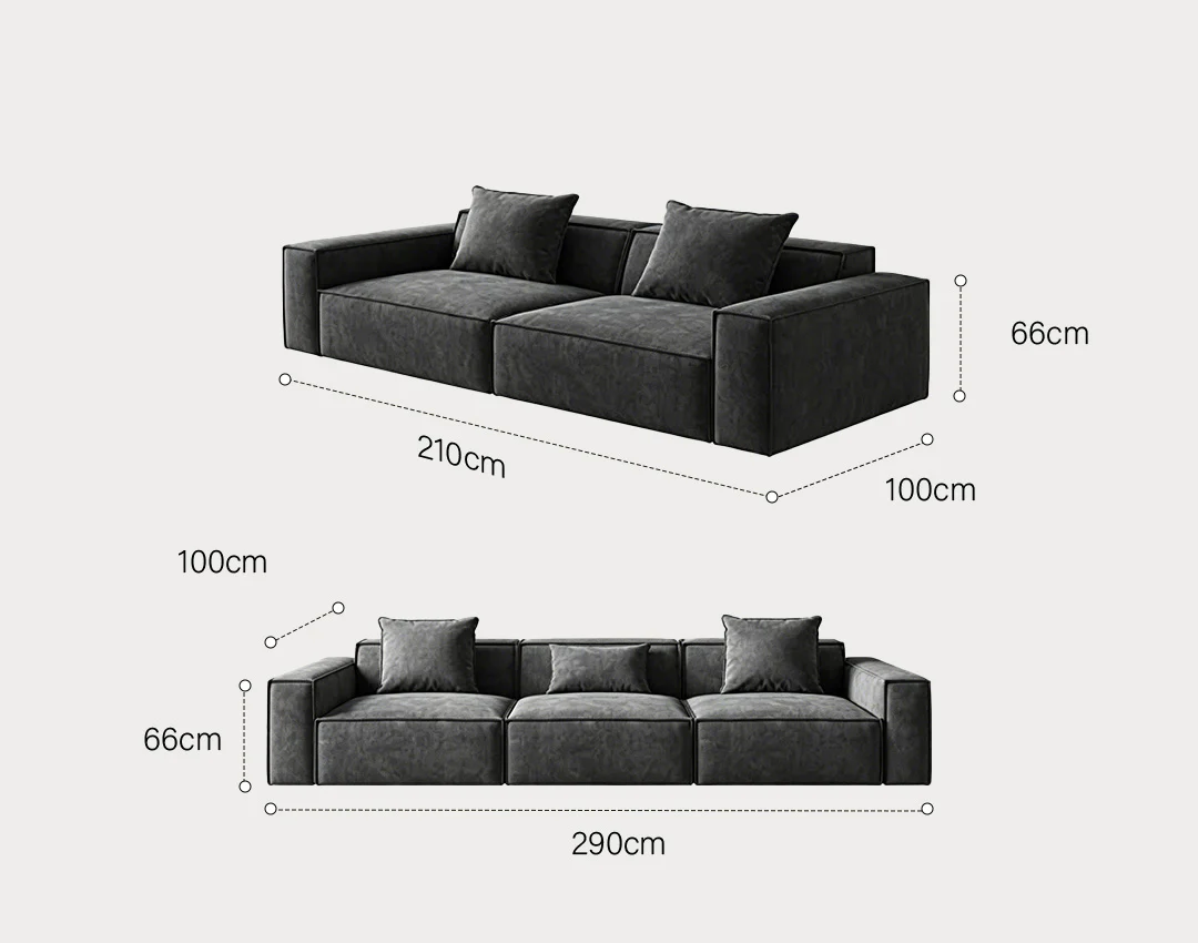 Hoshi HB12 Two Seater, Three Seater Sofa, Leathaire - Image 12