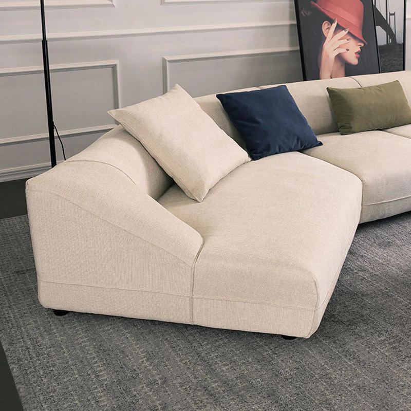 Hoshi Two Seater, Three Seater, Curved Sofa, Linen - Image 4