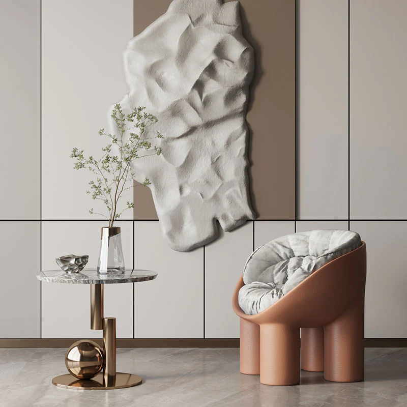 Hulda Armchair With Cushion, Brown - Image 4