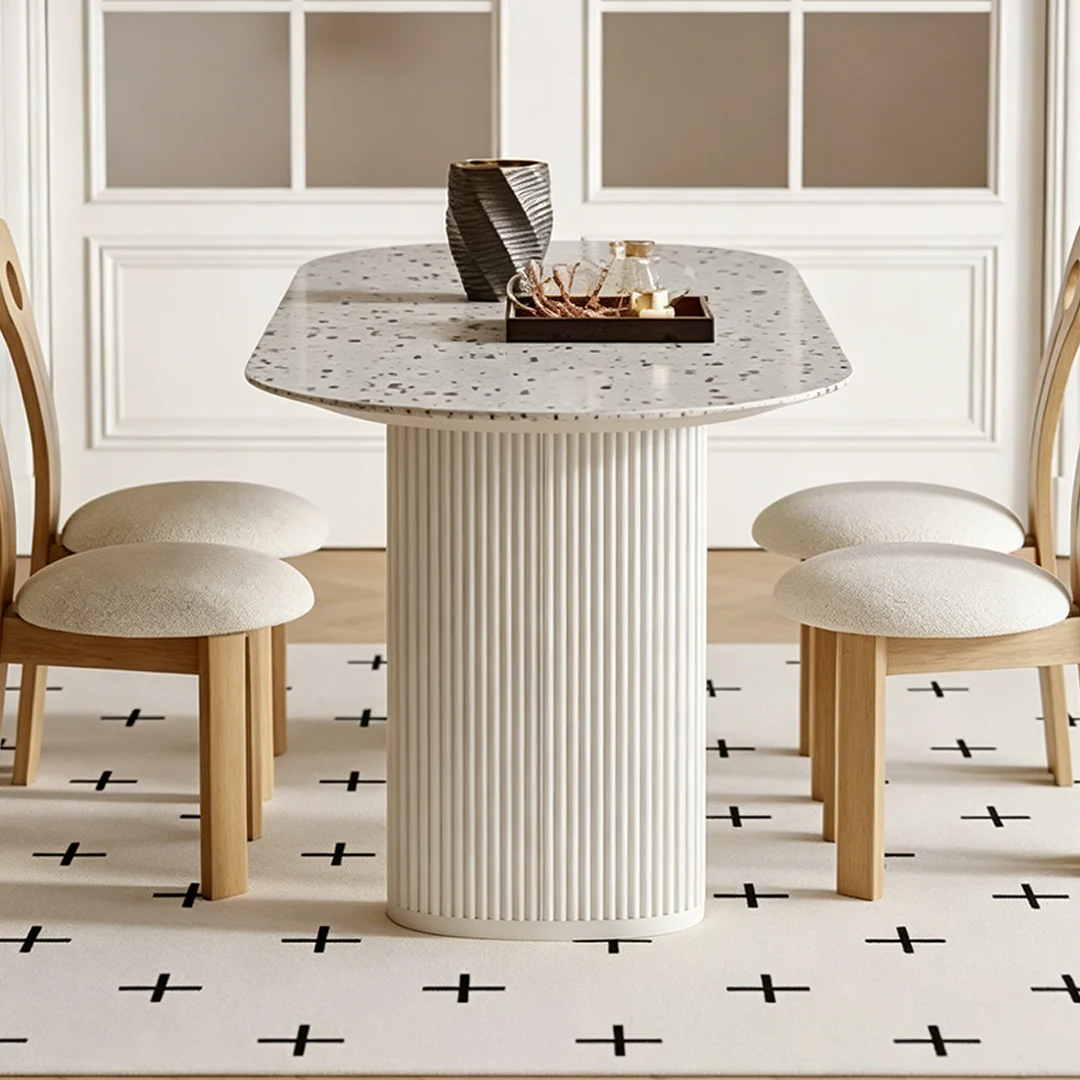 Humphry Dining Table, Terrazzo, White - Image 2