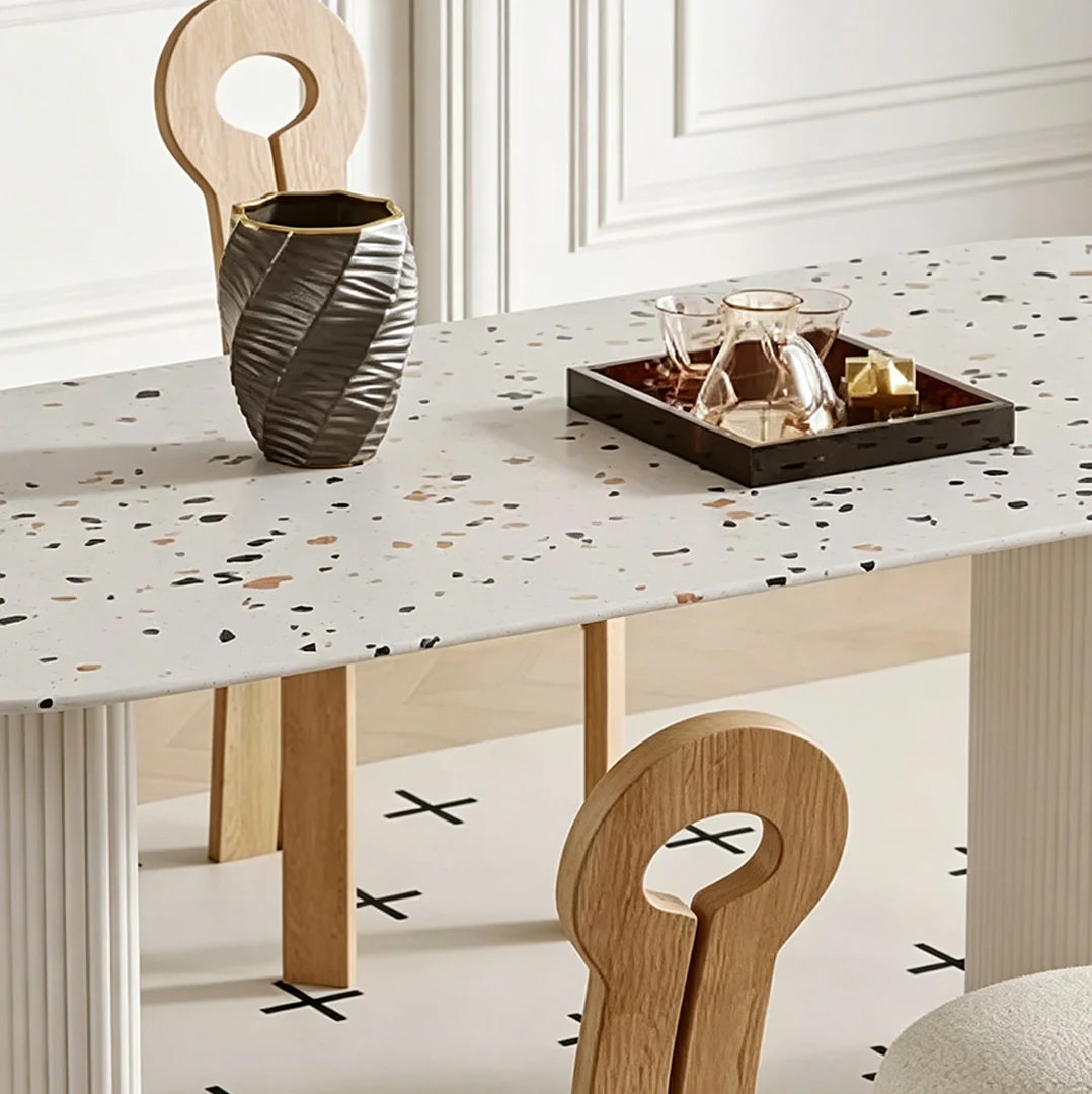Humphry Dining Table, Terrazzo, White - Image 6