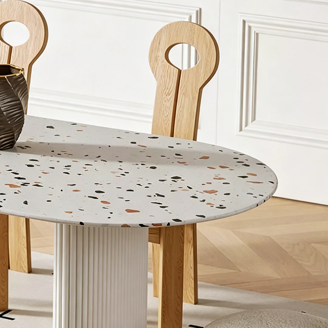 Humphry Dining Table, Terrazzo, White - Image 7