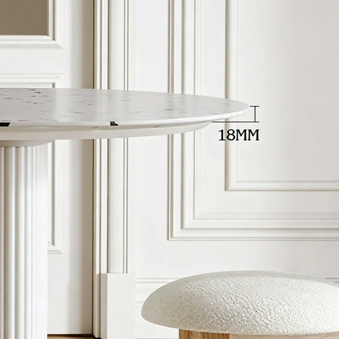 Humphry Dining Table, Terrazzo, White - Image 8