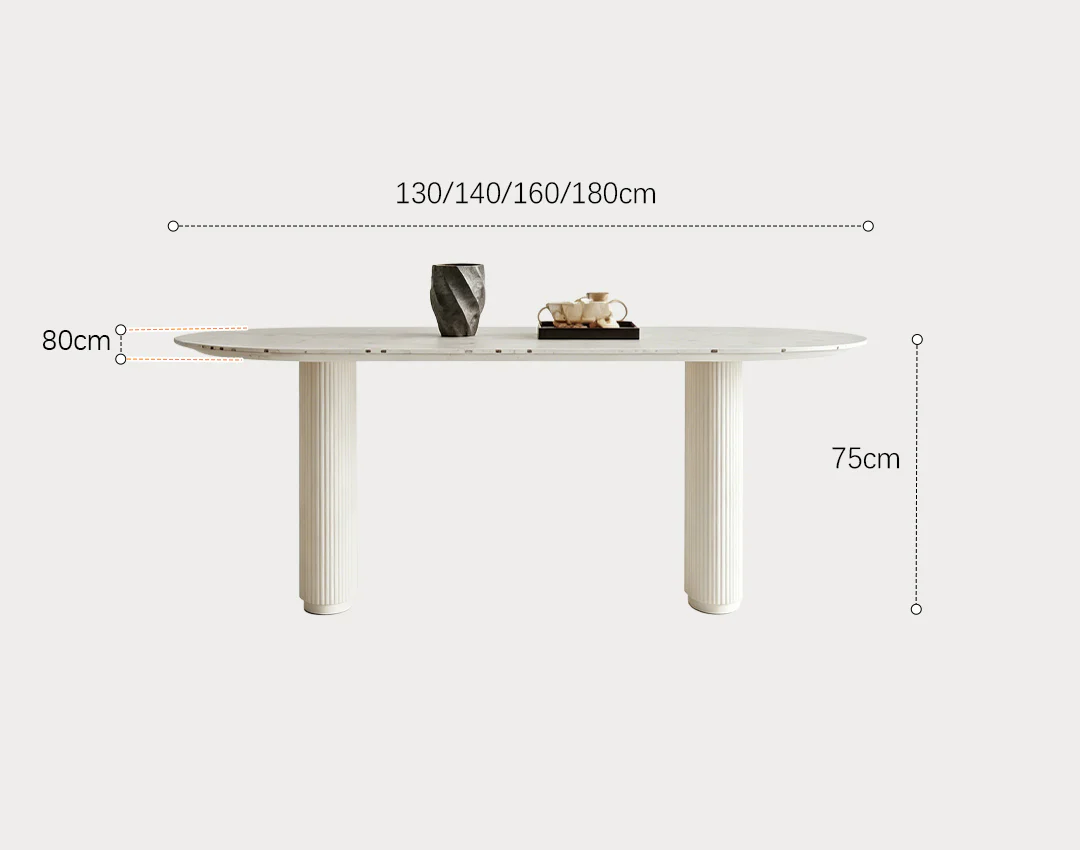 Humphry Dining Table, Terrazzo, White - Image 9