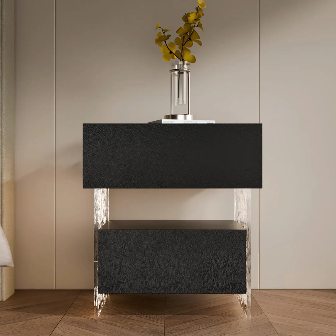 Ibarra Bedside Table With Storage & Light Strip - Image 2