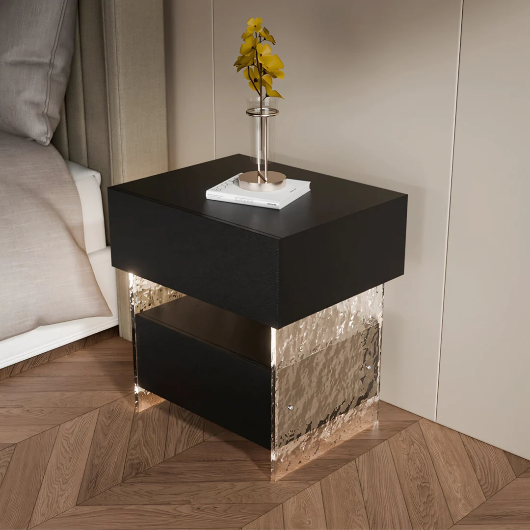 Ibarra Bedside Table With Storage & Light Strip - Image 3